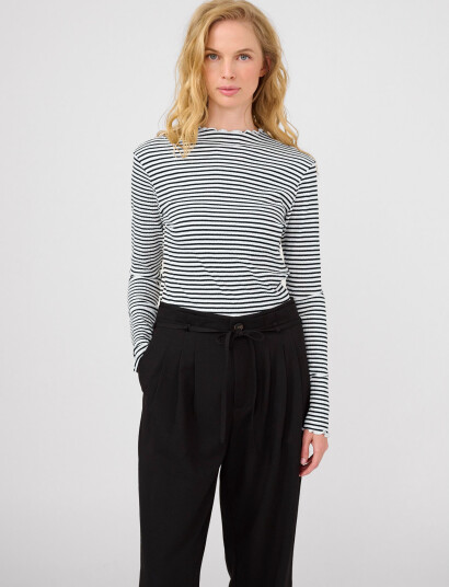 Karen By Simonsen Candacekb Stripe Ls - Black - XXS