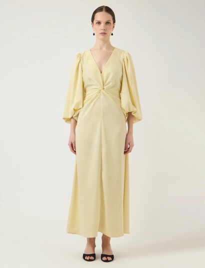 YAS Yasthea 3/4 Long Dress S. Noos   Yellow   42
