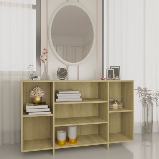vidaXL Skjenk sonoma eik 120x30x75 cm sponplate
