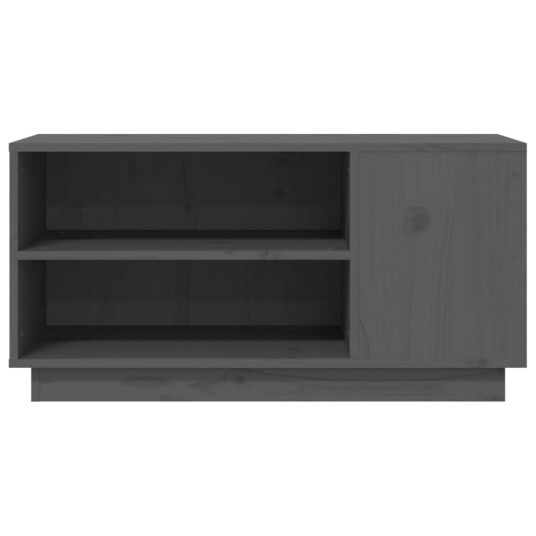 vidaXL TV-benk grå 80x35x40,5 cm heltre furu vidaXL TV-benk grå 80x35x40,5 cm heltre furu