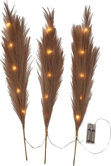 Star Trading Dekorasjon Plumes 3 p Brun