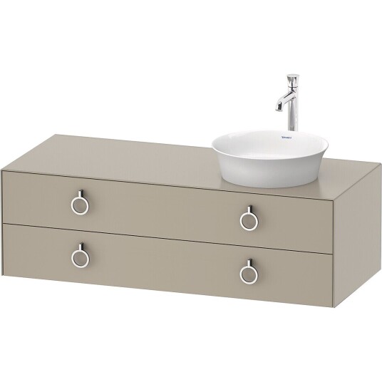 Duravit White Tulip Servantskap 2 skuf. 130x55x40,8 cm Taupe Matt