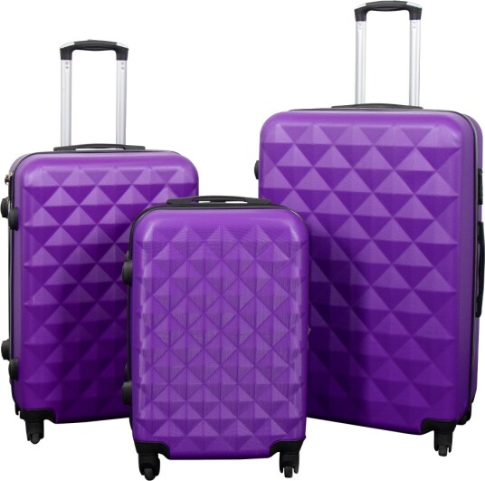 Koffert - Diamant lilla - Hardcase lettvektskoffert