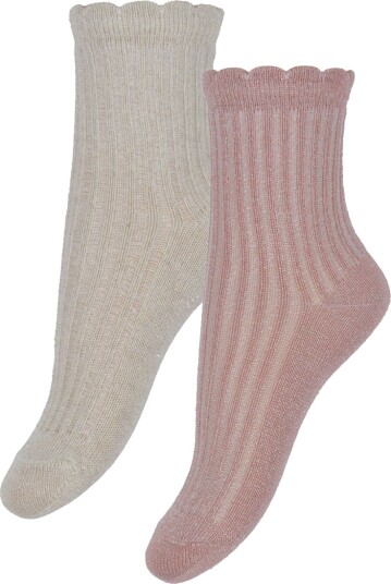 Minymo Ash Rose Strømper W. Glitter 2-Pack 27-30