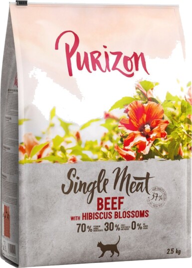 Purizon Tørrfôr Single Meat Med Hibiskusblomster Storfe 2.5 kg