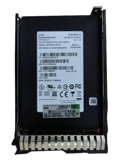 Hpe Mixed Use - Ssd - 1.92 Tb - 2.5" Sff - Sata 6Gb/S - Med Hpe Smart Carrier