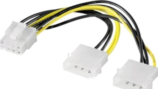 Goobay 2x 4-pin til 8-pin PCI Express Strømadapter Flerfarget