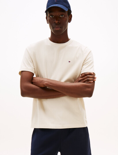 Tommy Hilfiger Ess Seasonal Reg Fit Solid Tee - Cream - M