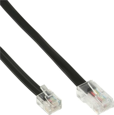 Inline 18648 10 M Rj45 Rj12 Sort Hankjønn Hankjønn