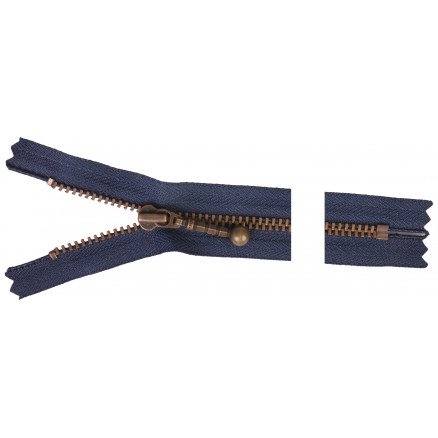 YKK Glidelås Antikk Messing 20cm 4mm Marine
