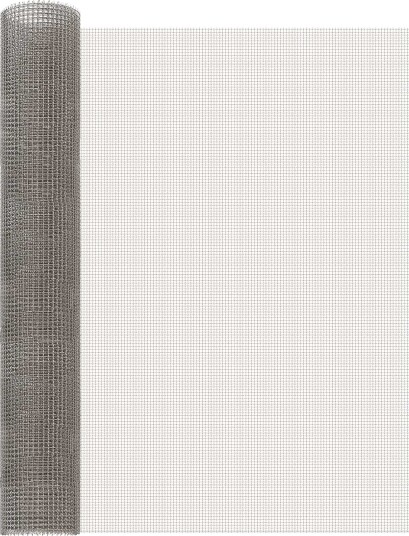 vidaXL Maskeskjerm 80 x 200 cm 3 Mesh Rustfritt stål 201 Sølv