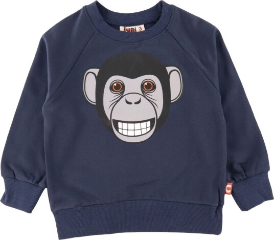 DYR Collegegenser Bellow Dark Navy m. Sjimpanse DYR 3 år (98) Collegegenser Blå