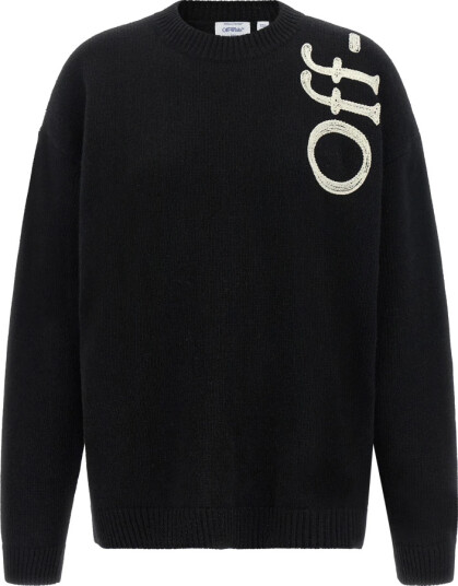 Off White Dame Strikkevarer Svart M,