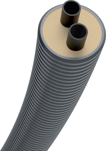 Flexstar Duo pex rør med isolering til varme 32/105mm 10 mtr anthracite
