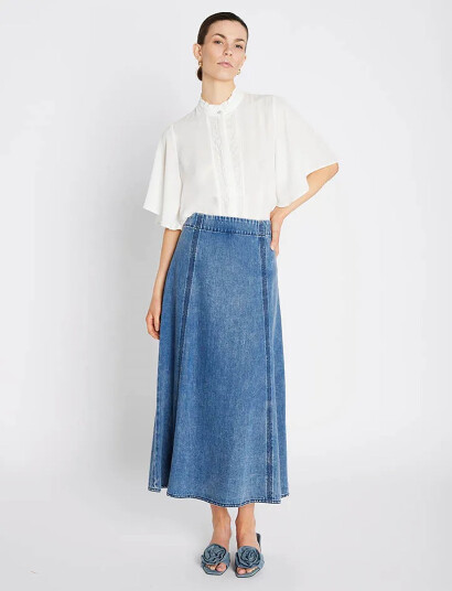 Bruuns Bazaar Platiebbaliya Skirt - Blue - 36