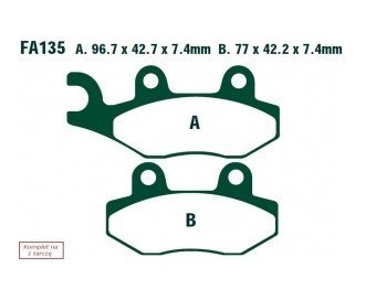 Bremseklosser EBC Brakes FA135R Bremseklosser EBC Brakes FA135R