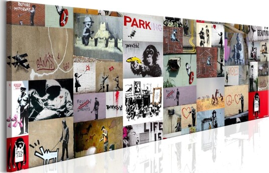 Tavla Art of Collage: Banksy II 120x40