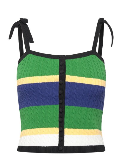 Polo Ralph Lauren Cotton Sweater Tank Top Green S Polo Ralph Lauren Cotton Sweater Tank Top Green S