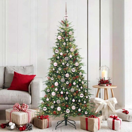 Kunstig sammensatt juletre med 300 LED grønn 180 cm PE og PVC Kunstig sammensatt juletre med 300 LED grønn 180 cm PE og PVC