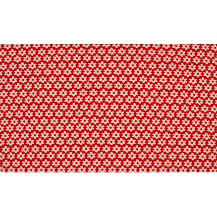 Diverse Minimals Bomullspoplinstoff Print 15 Flower Red 145cm 50cm