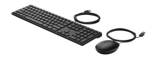 HP 320MK Tastatur og Mussett - USB - Full størrelse - Svart