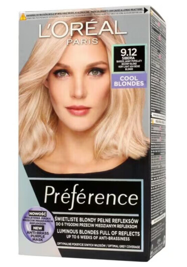 L'orèal Paris L'Oreal Professionnel Loreal Preference Hårfarge 9.12 Sibir  Very Light Ash Beige Blond 1op.