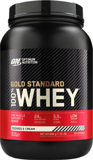 Optimum Nutrition 100% Whey Gold Standard 899 g - Cookies & Cream Optimum Nutrition 100% Whey Gold Standard 899 g - Cookies & Cream