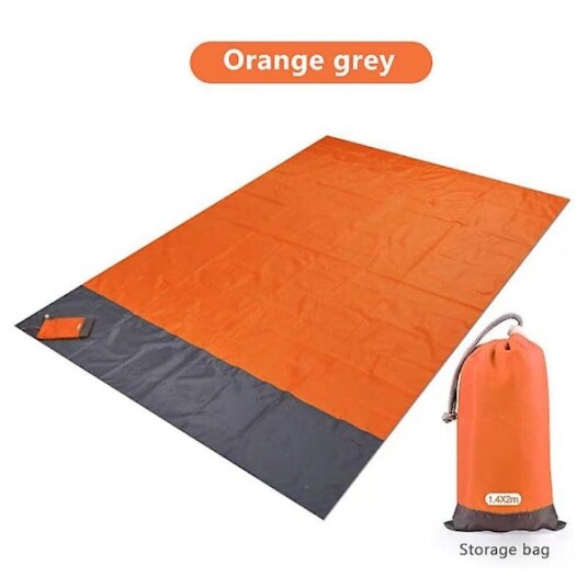 1,4*2M campingmatte vanntett strandteppe utendørs bærbar piknik bakkematte madrass utendørs camping piknik matte teppe(Lydorange)