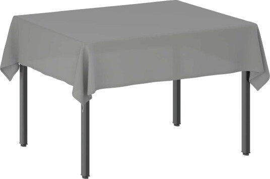 vidaXL Bordduk 5 stk. Rektangulær Lysegrå 140 x 160 cm Polyester
