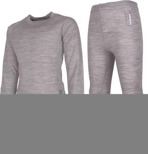 Lindberg Juniors' Merino Set Grey Melange 170