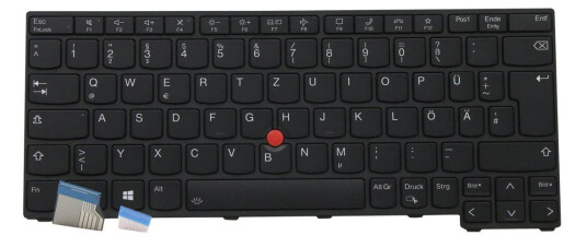 Lenovo Lite-On - erstatningstastatur for bærbar PC - med Trackpoint - QWERTZ - Tysk - svart