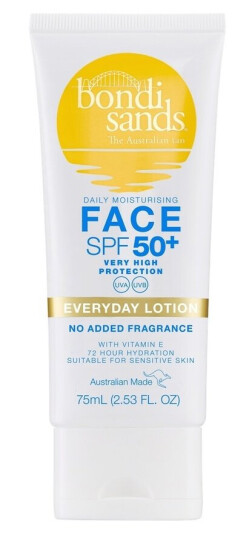 Bondi Sands SPF50+ Everyday Face Lotion 75ml - Lett & Vannresistent Solkrem