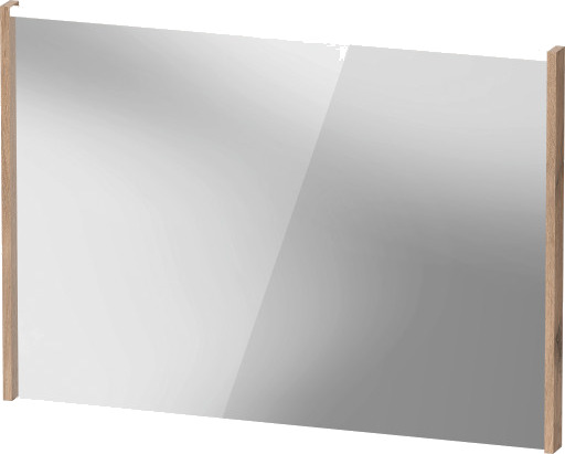 Duravit D Code speil med lys øverst 100 x 700 mm marmorert eik