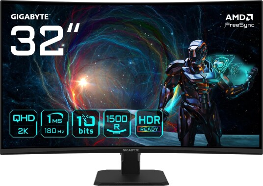 Gigabyte GS32QCA 31,5" QHD Curved Gaming Monitor 180Hz 1ms FreeSync