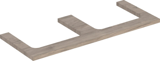 GEBERIT ONE bordplate 1200x470x30mm 2 kutt i høykomprimert treverk