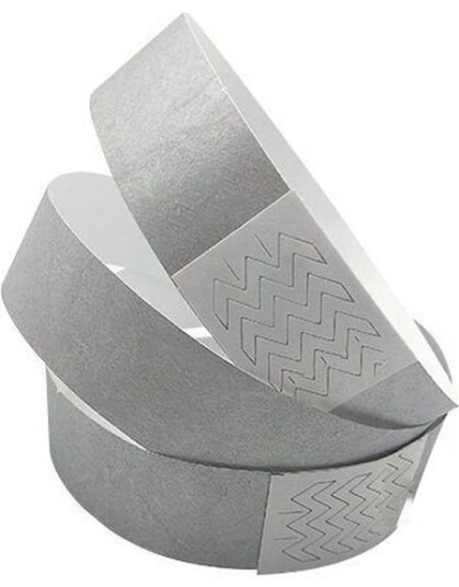 Superkul 1000 stk Tyvek Festivalarmbånd Entrearmbånd Sølv sølvarmbånd1000stk