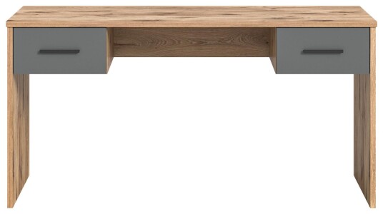 Mason skrivebord 2 skuffr grå,eik dekor.