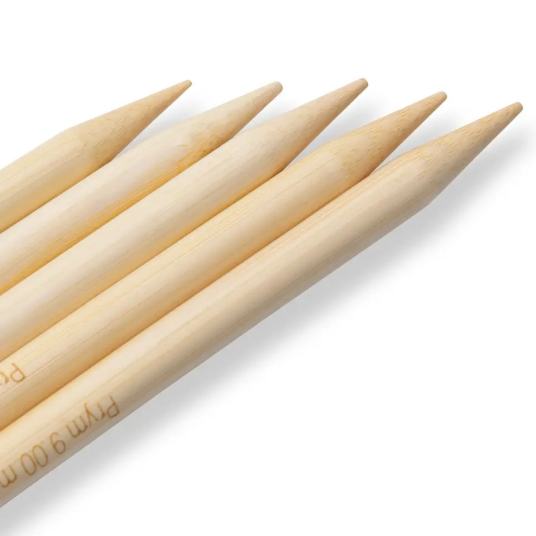 Strømpepinner bambus 9,00 mm x 20 cm