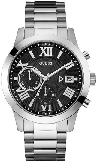 Guess Herreklokke W0668G3 Atlas Sort/Stål Ø45 mm