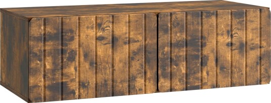 Vegghengt TV skap Røkt Eik 98 x 41 x 30 cm Konstruert tre Vegghengt TV skap Røkt Eik 98 x 41 x 30 cm Konstruert tre