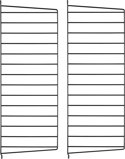 String veggavl svart 75x30 cm 2-pk String veggavl svart 75x30 cm 2-pk