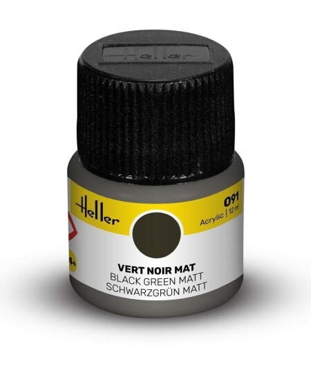 Heller Akryl No 91 Black Green - Matt 12ml