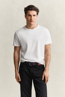 GANT Pima Ss T Shirt Cream XXXL GANT Pima Ss T Shirt Cream XXXL