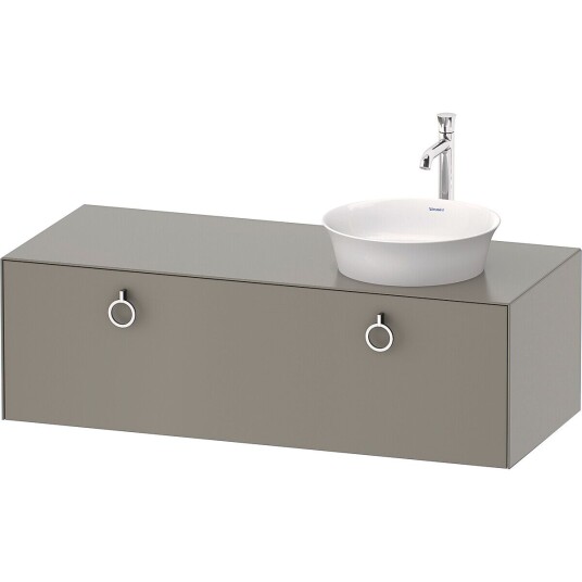 Duravit White Tulip Servantskap 1 skuff 130x55x40,8 cm Stengrå Matt