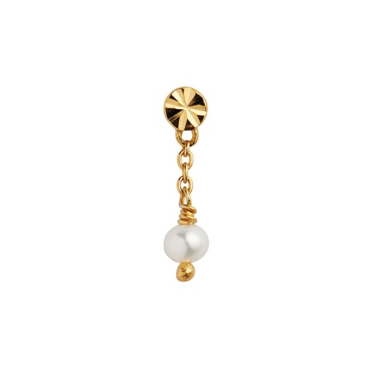 Stine A Jewelry Tres Petit Etoile Earring With Pearl Forgylt Sølv Sterling 925