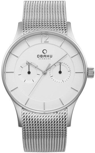 Obaku Herreklokke V175GMCIMC Vild Hvit/Stål Ø39 mm