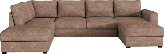 Taberk Sovesofa med Sjeselong og Dobbel Sjeselong 4 seter i Bouclé   Rosa