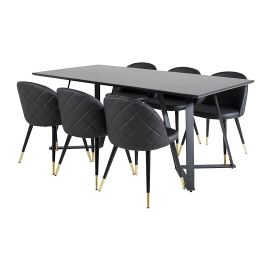 Venture Home Spisegruppe Venture Home Madde med 6 Valentina Stoler Kunstlær GR20223 Venture Home Spisegruppe Venture Home Madde med 6 Valentina Stoler Kunstlær GR20223