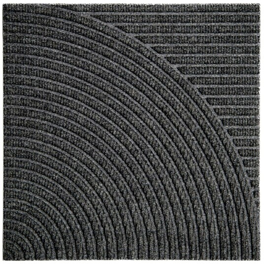 Heymat Zen Dørmatte 45x45 Cm Horizontal & Circular Grey   Dørmatter Pet Grå   1103