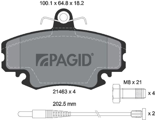 PAGID T5077N Bremseklosser PAGID T5077N Bremseklosser